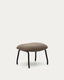 Belina footrest in light brown and steel with black finish FSC 100%