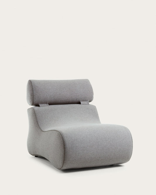 Club armchair in grey