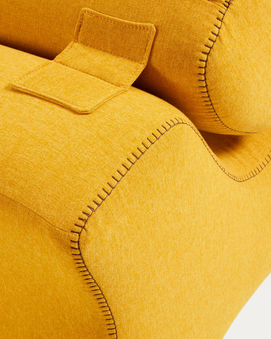 Club armchair in mustard