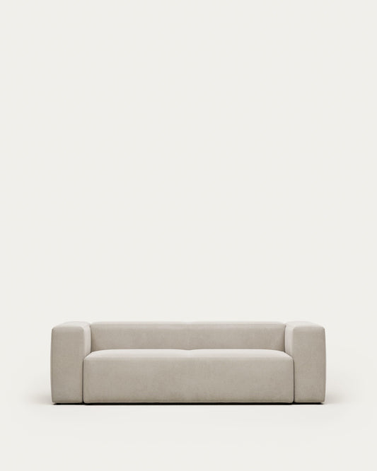 Blok 3 seater sofa in beige, 240 cm