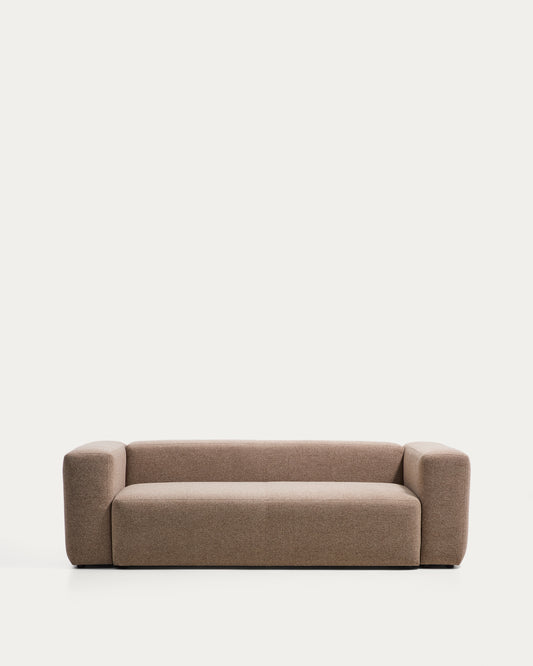 Blok brown chenille 3-seater sofa 240cm FSC Mix Credit