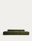 Blok 4-seater sofa in green thick corduroy 380cm FSC Mix Credit