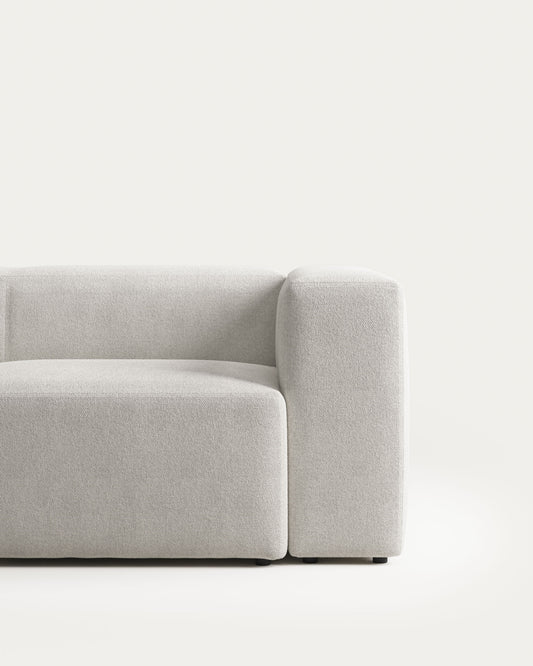 Blok fire-retardant white bouclé 2-seater sofa 210cm FSC Mix Credit