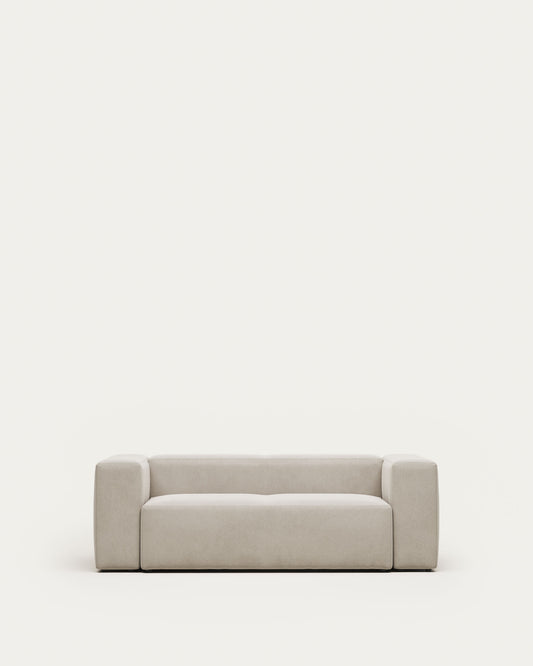 Blok 2-seater sofa beige chenille 210 cm