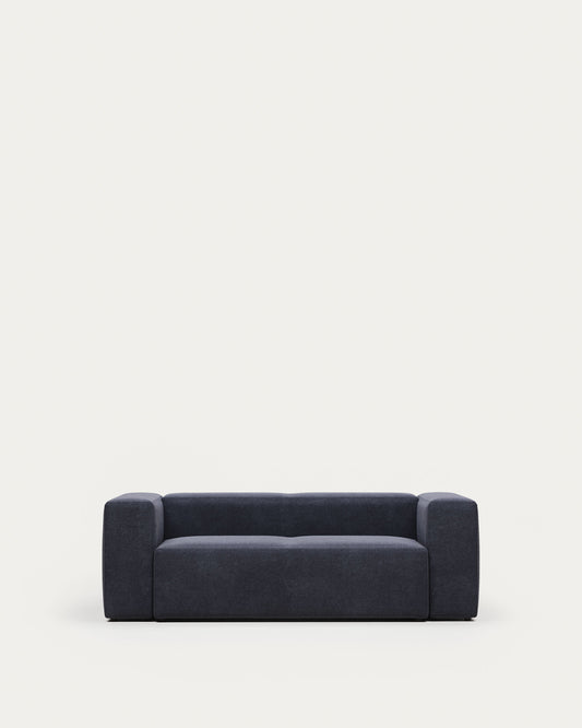 Blok 2 seater sofa in blue, 210 cm FR