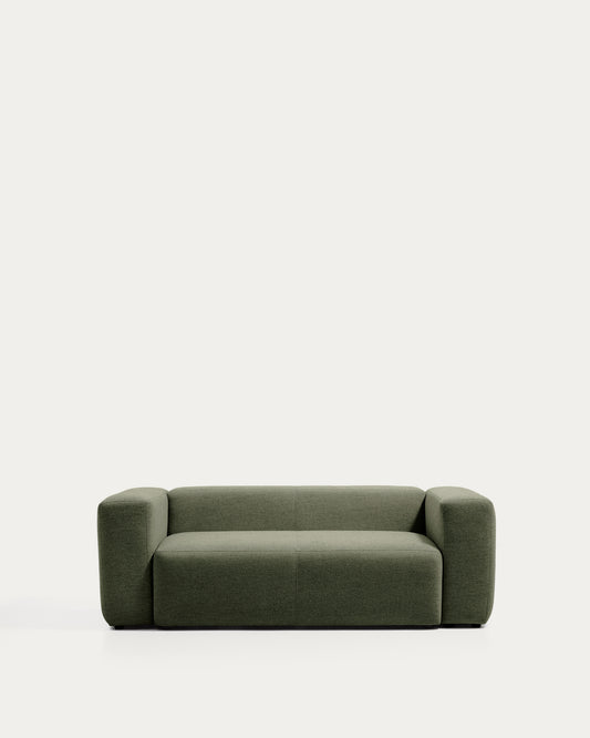 Blok 2-seater moss green chenille sofa 210cm FSC Mix Credit