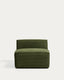 Blok green thick corduroy armchair 90cm FSC Mix Credit