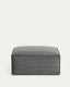 Blok footrest in grey wide seam corduroy, 90 x 70 cm