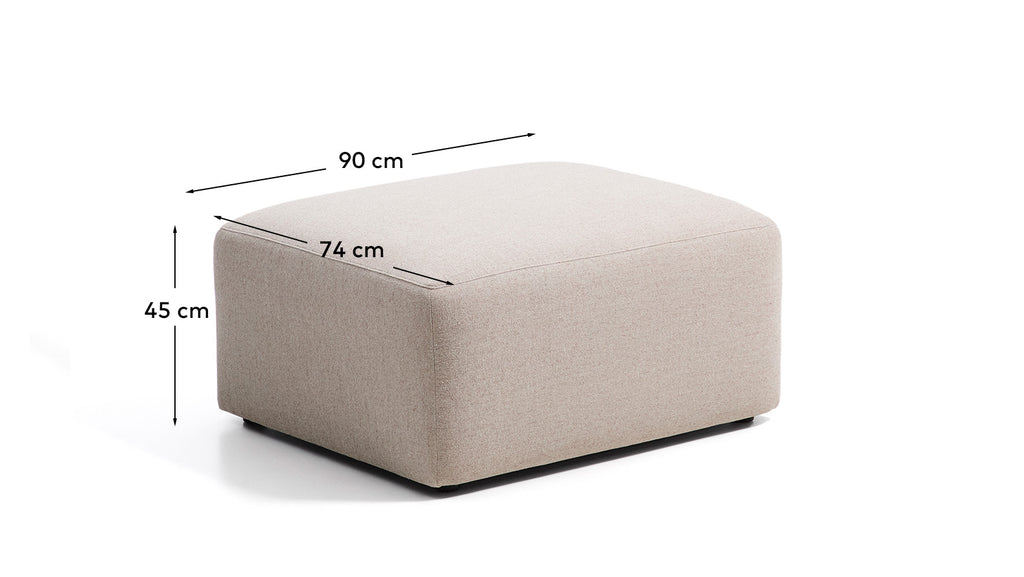 Blok beige chenille footrest 90 x 74cm FSC Mix Credit