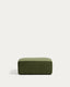 Blok green corduroy end pouffe 90x104cm FSC Mix Credit