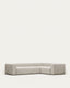 Blok 4 seater corner sofa in beige, 320 x 230 cm / 230 x 320 cm