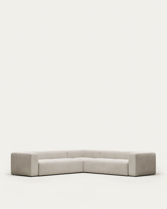 Blok 6 seater corner sofa in beige, 320 x 320 cm