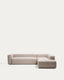 Blok beige chenille 5-seater corner sofa with right terminal 320 x 255cm FSC Mix Credit