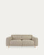 Singa 3 seater sofa with reclining headrest and extendable seat in beige 215 cm FSC Mix Credit