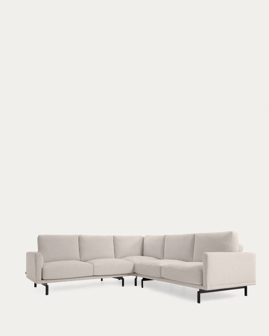 Galene 4 seater corner sofa in beige, 267 x 267 cm FSC Mix Credit