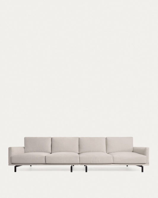 Galene 4 seater sofa in beige, 414 cm