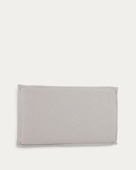 Tanit headboard with grey linen removable cover, for 200 cm beds