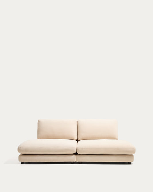 Gala 3-seater modular sofa in beige chenille, FSC Mix Credit, 240 cm