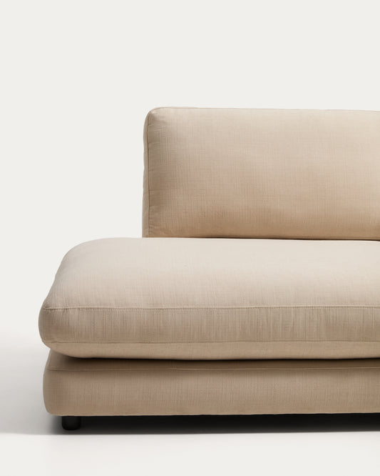 Gala 4-seater modular sofa in beige chenille FSC Mix Credit 330cm