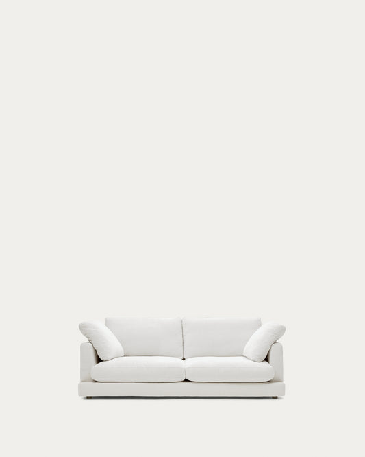 Gala 3-seater white chenille sofa FSC Mix Credit 210cm