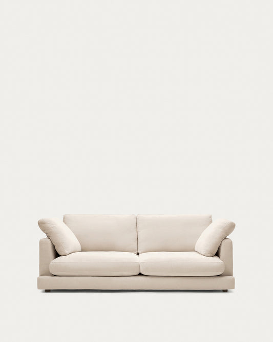 Gala 3-seater beige chenille sofa FSC Mix Credit 210cm