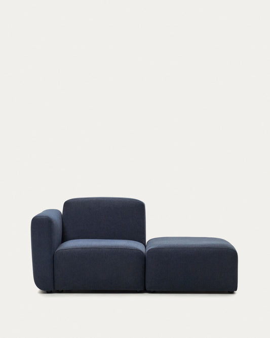 Neom 1 seater modular sofa with back module in blue, 169 cm