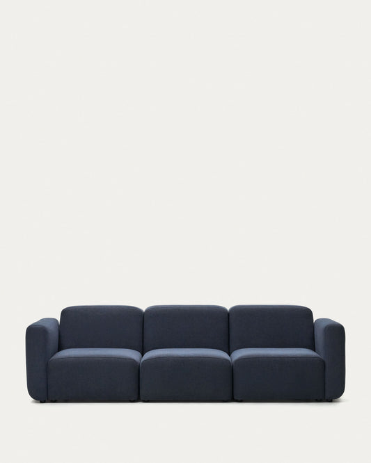 Neom 3 seater modular sofa in blue, 263 cm