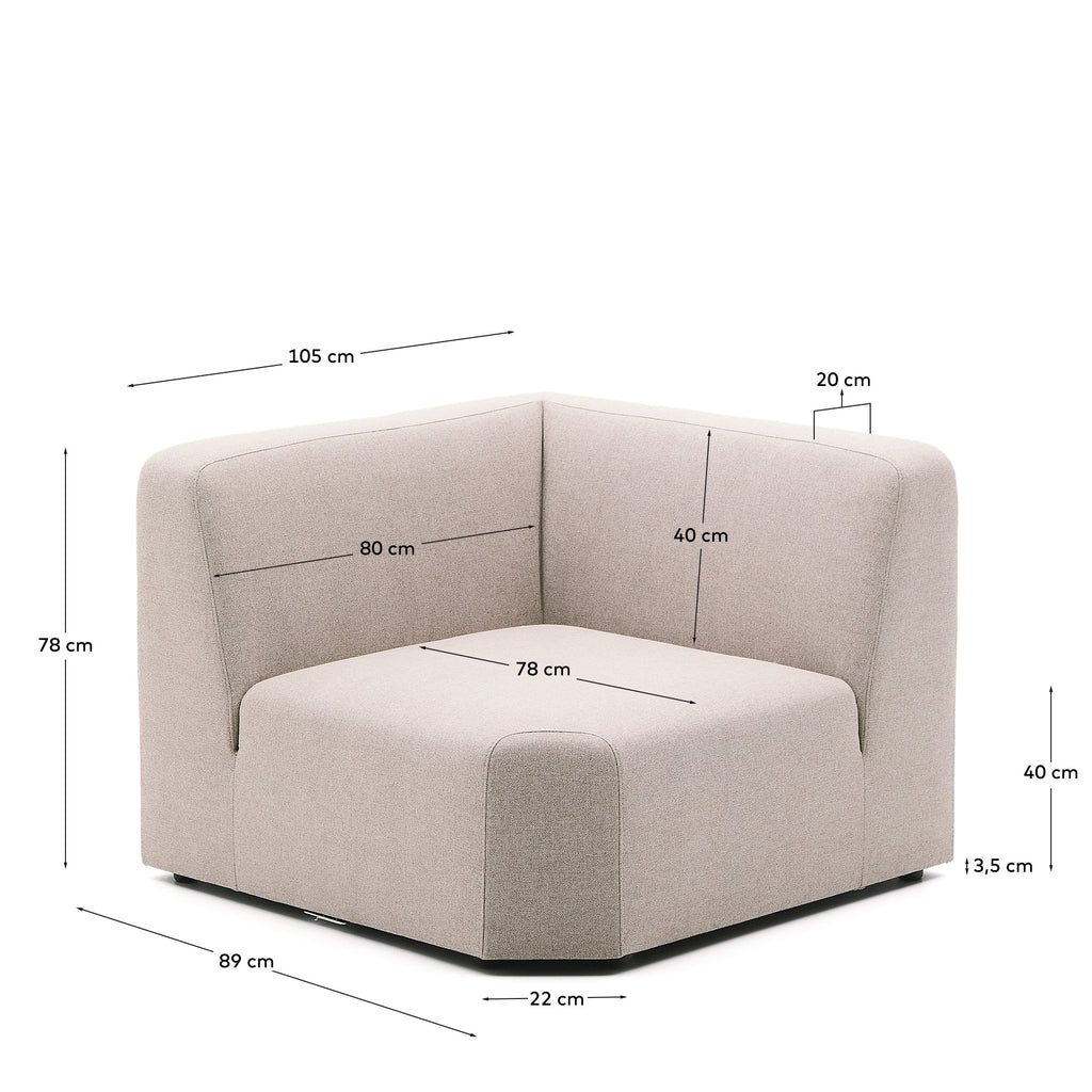 Neom corner module beige 89 cm FSC Mix Credit