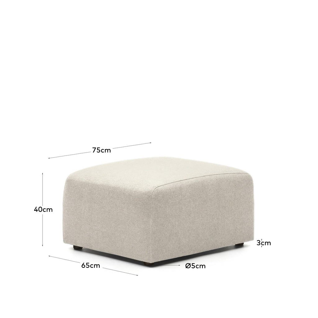 Neom footrest in beige, 75 x 64 cm FSC Mix Credit
