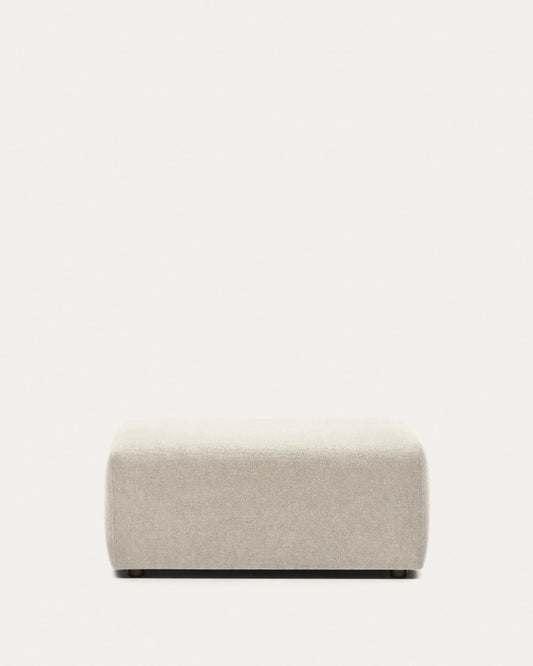 Neom end pouffe in beige, 75 x 89 cm