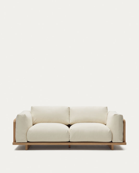 Oaq 3 seater sofa in beige, 225 cm FSC Mix Credit