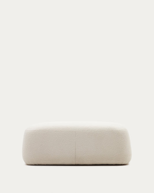 Martina ecru bouclé footrest 123 x 85cm FSC Mix Credit