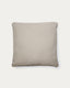 Martina stone-coloured chenille cushion 52 x 52 cm