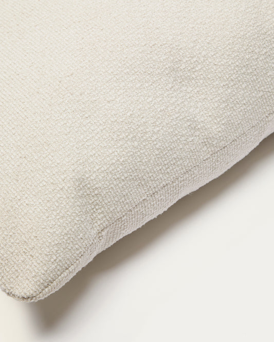 Martina ecru chenille cushion 47 x 36cm