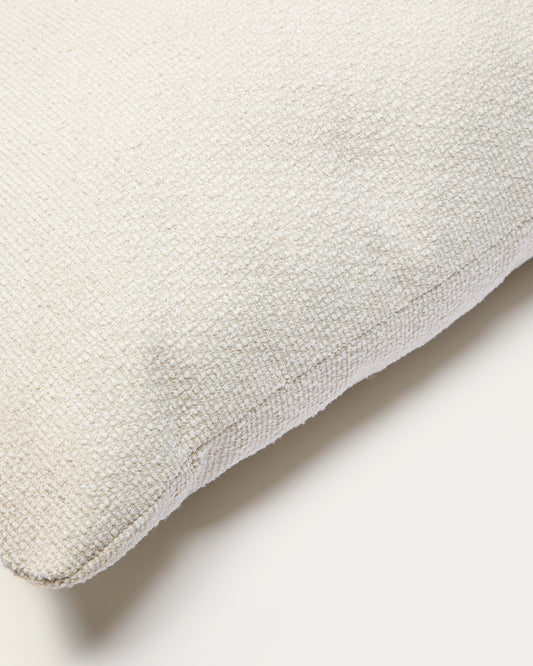 Martina ecru chenille cushion 47 x 36cm