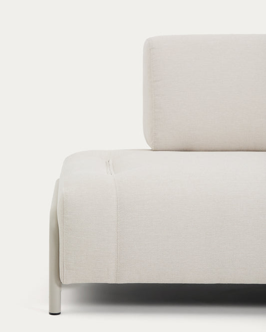 Compo 2-seater module in ecru chenille with beige metal frame 200 cm FSC Mix Credit