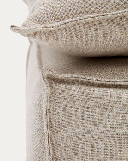 Anarela linen pouffe cover, 80 x 80 cm