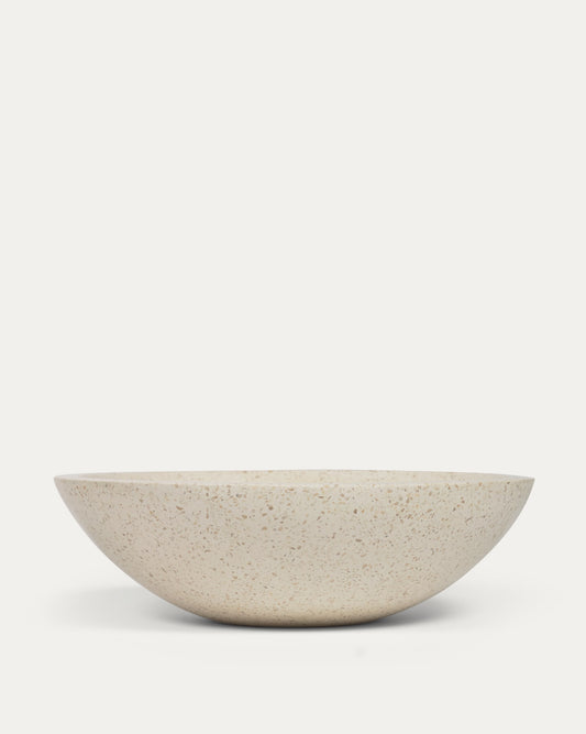 Delina countertop washbasin in white terrazzo Ø 40 cm