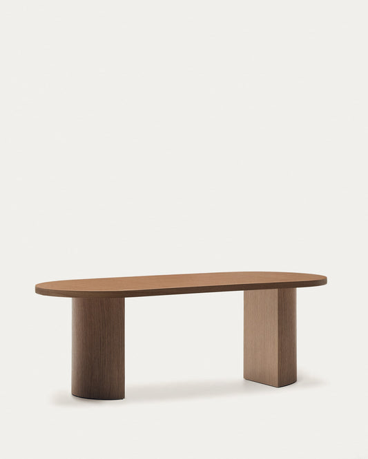 Nealy table with a walnut veneer in a dark finish, 200 x 100 cm