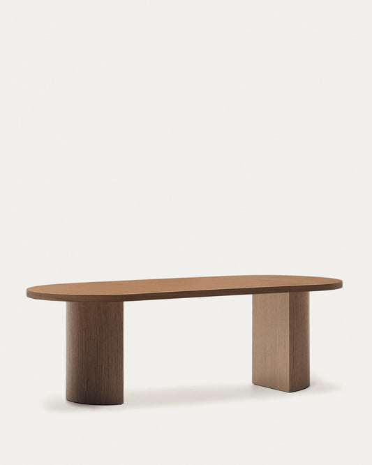 Nealy table with a walnut veneer in a dark finish, 240 x 100 cm