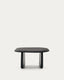 Pirita side table made from solid oak wood in a black finish, 71 x 70 cm FSC 100%