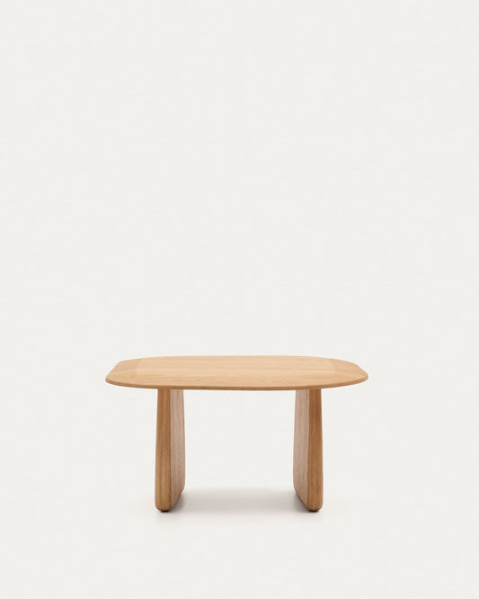 Pirita side table made from solid oak wood in a natural finish, 70.6 x 70 cm FSC 100%