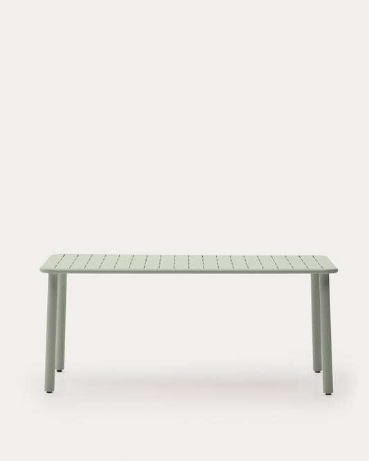 Brai outdoor table in turquoise galvanised steel 180 x 90cm