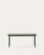 Maurina outdoor table in green galvanised steel with green tiles 182 x 91cm