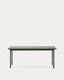 Maurina outdoor table in green galvanised steel with green tiles 223 x 101cm