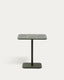 Brai outdoor table in green galvanised steel 70 x 70cm