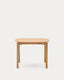 Indara square table in ash veneer with natural finish 100 x 100 cm