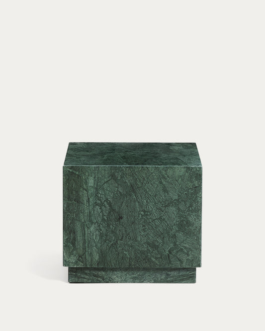 Sorein side table in green marble 40 x 40 cm