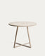 Tella round table in galvanised steel with beige tiles Ø90cm