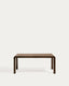 Erisia extendable table in solid oak wood with a dark walnut tone finish 180 (230) x 90 cm FSC 100%